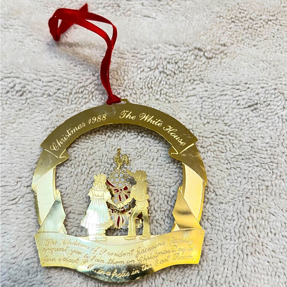 1988 The White House Historical Association Christmas Ornament AndrewJackson1988